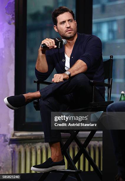 Actor Edgar Ramirez attends AOL Build presents to discuss his new movie "Hands Of Stone" at AOL HQ on August 4, 2016 in New York City.