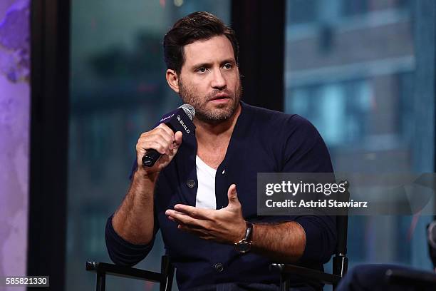 Actor Edgar Ramirez attends AOL Build presents to discuss his new movie "Hands Of Stone" at AOL HQ on August 4, 2016 in New York City.