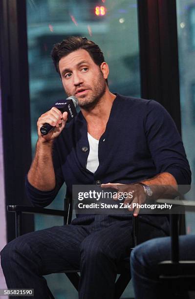 Actor Edgar Ramirez discusses his new movie "Hands Of Stone" at AOL Build at AOL HQ on August 4, 2016 in New York City.