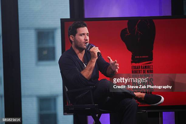 Actor Edgar Ramirez discusses his new movie "Hands Of Stone" at AOL Build at AOL HQ on August 4, 2016 in New York City.