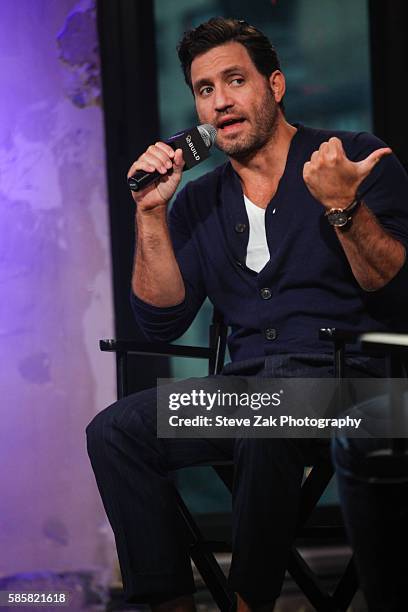 Actor Edgar Ramirez discusses his new movie "Hands Of Stone" at AOL Build at AOL HQ on August 4, 2016 in New York City.