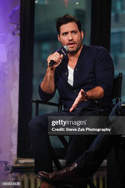 Actor Edgar Ramirez discusses his new movie "Hands Of Stone" at AOL Build at AOL HQ on August 4, 2016 in New York City.