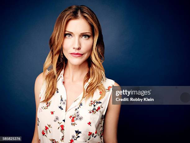 Actress Tricia Helfer is photographed at the Hallmark Channel Summer 2016 TCA's on July 27, 2016 in Los Angeles, California.