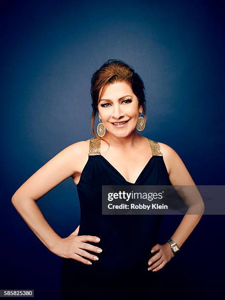 Marina Sirtis is photographed at the Hallmark Channel Summer 2016 TCA's on July 27, 2016 in Los Angeles, California.