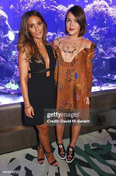 Frankie Bridge poses with Ella Catliff at the Thomas Sabo launch dinner where she was announced as the new UK & Ireland Brand Ambassador at Sexy Fish...
