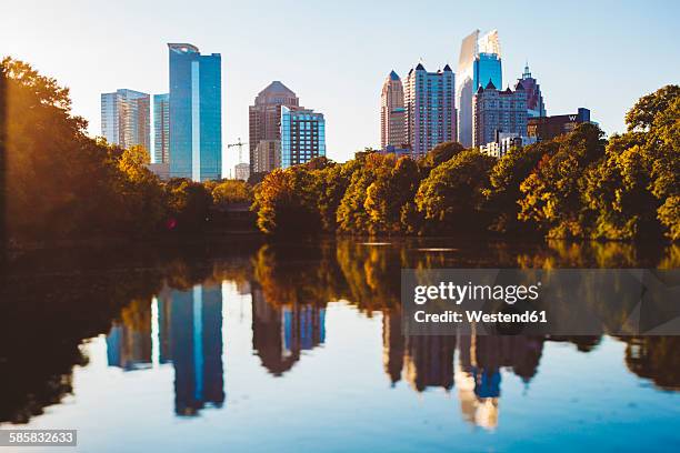 usa, georgia, atlanta, piedmont park, tilt-shifted - georgia stock pictures, royalty-free photos & images