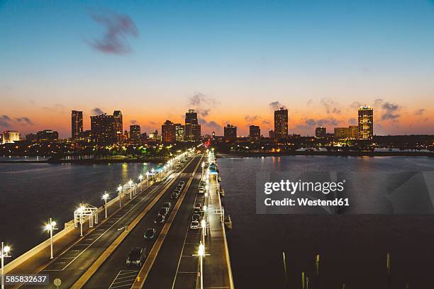 usa, florida, st. petersburg at night - st petersburg florida fotografías e imágenes de stock