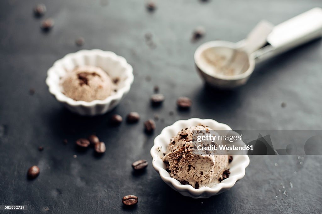 Homemade coffee cardamom ice cream