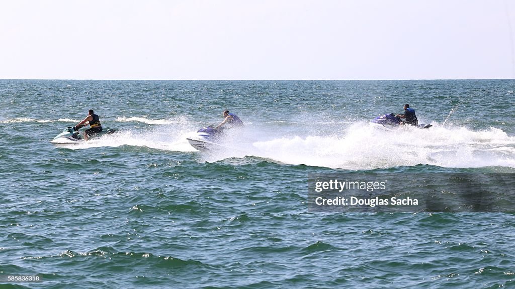 Aquqtic jet boats on the water