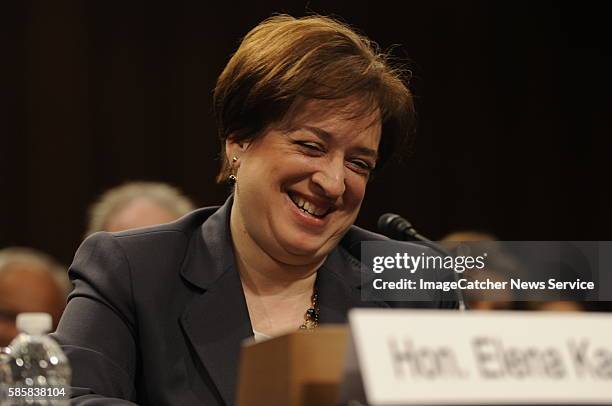 Supreme Court Justice nominee Solicitor General Elena Kagan testifies during her second day of confirmation hearings on Capitol Hill, in Washington...