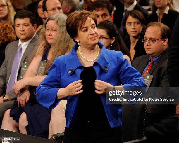 Supreme Court nominee Elena Kagan arrives on Capitol Hill in Washington for her confirmation hearing before the Senate Judiciary Committee.