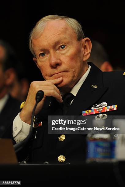 Chairman of the Joint Chiefs of Staff Dempsey, Secretary of State Hillary Clinton and Defense Secretary Leon Panetta testify before the Foreign...