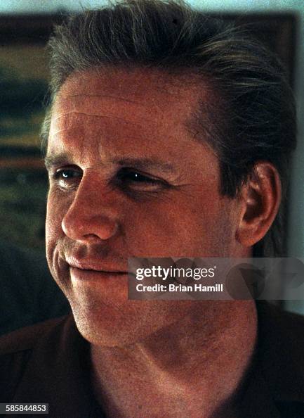 Gary Bus Portrait of American actor Gary Busey on the set of the... News Photo ...