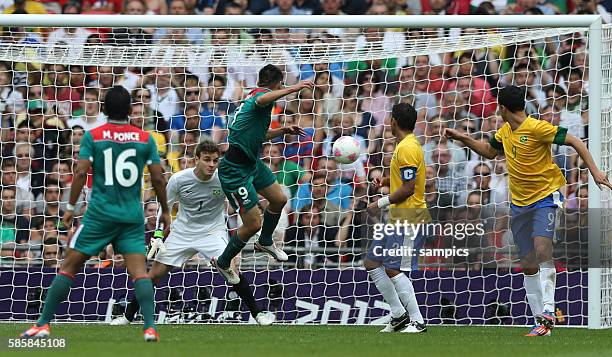 Olympische Sommerspiele 2012 London : Fussball Männer Finale Brasilien 2 Wembley Stadion Olympic Summer Games 2012 London : football men gold medal...