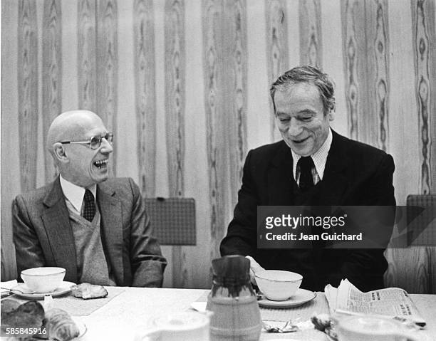 Michel Foucault and Yves Montand