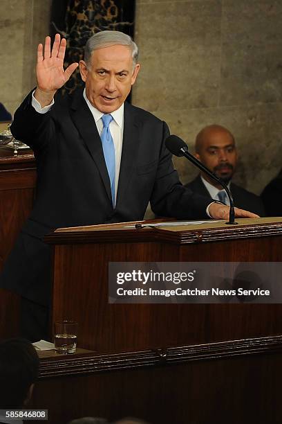 Capitol- Washington DC Israeli Prime Minister Benjamin Netanyahu gives his controversial speech to Congress . Netanyahu's address, his third to a...