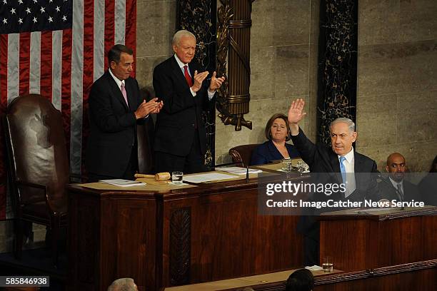 Capitol- Washington DC Israeli Prime Minister Benjamin Netanyahu gives his controversial speech to Congress . Netanyahu's address, his third to a...