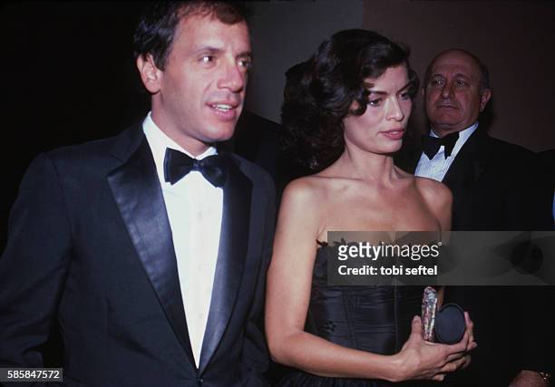 Steve Rubell and Bianca Jagger at The Metropolitan Museum of Art Costume Institute Gala 1981