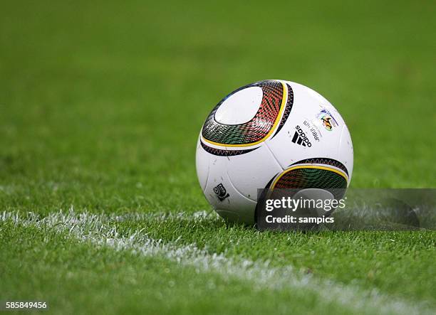 Adidas 2010 World Cup Ball "Jabulani" being used for the match