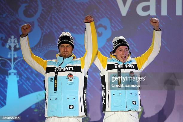 Silber fur Axel Teichmann und Tim Tscharnke GER Ski Langlaufen Team sprint Olympische Winterspiele in Vancouver 2010 Kanada olympic winter games...