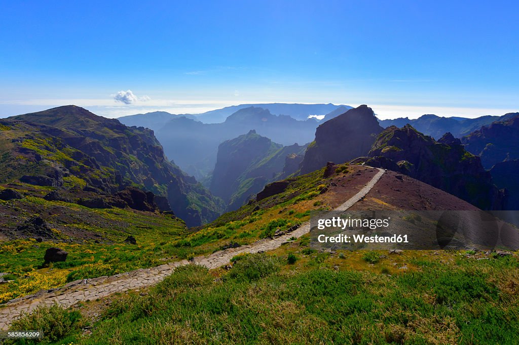 Portugal, Madeira, Pico Ruivo, hiking trail