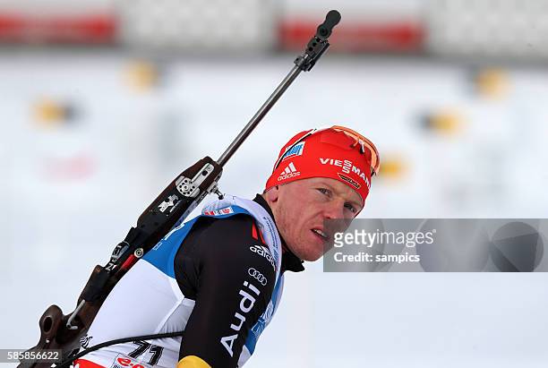 Florian Graf GER Biathlon Weltcuo in Hochfilzen Saison 2012 / 2013 Sprint Männer Herren