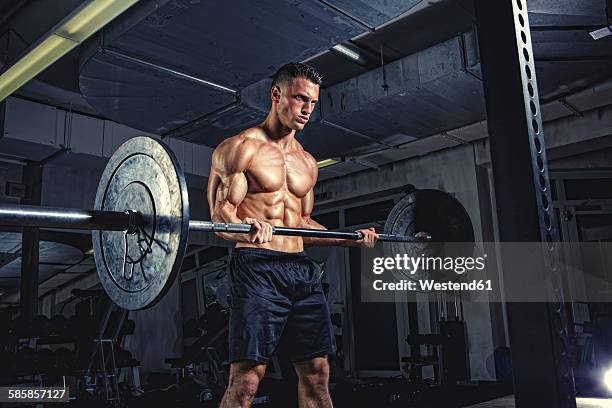 physical athlete weightlifting - bodybuilder fotografías e imágenes de stock