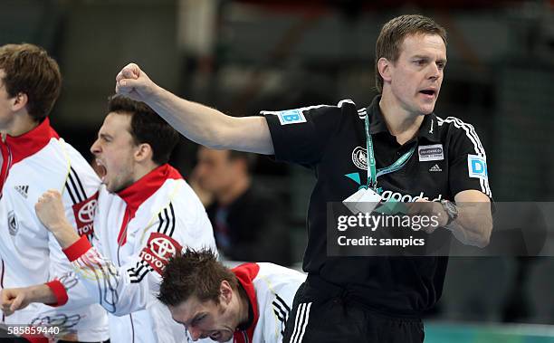 Martin Heuberger , Trainer Deutschland Handball Männer Weltmeisterschaft Achtelfinale : Deutschland - Mazedonien mens handball worldchampionchip last...