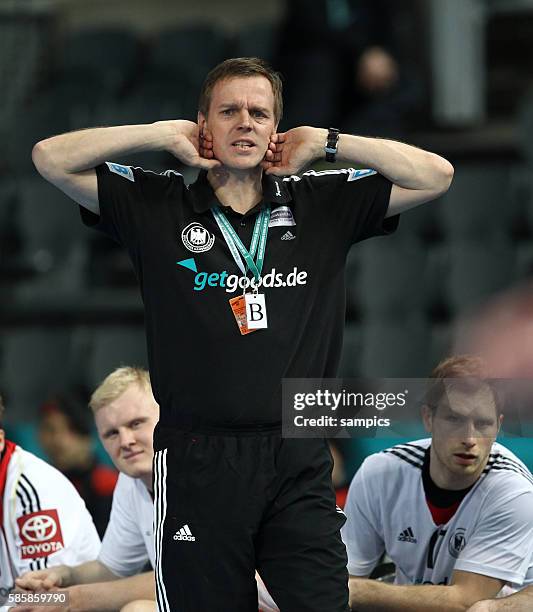 Martin Heuberger , Trainer Deutschland Handball Männer Weltmeisterschaft Achtelfinale : Deutschland - Mazedonien mens handball worldchampionchip last...