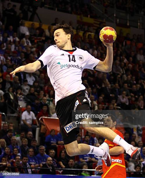 Patrick Groetzki Handball Männer Weltmeisterschaft Viertelfinale : Spanien - Deutschland mens ihf handball worldchampionchip quarterfinal Spain -...