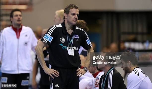 Martin Heuberger , Trainer Deutschland Handball Männer Weltmeisterschaft Viertelfinale : Spanien - Deutschland mens ihf handball worldchampionchip...