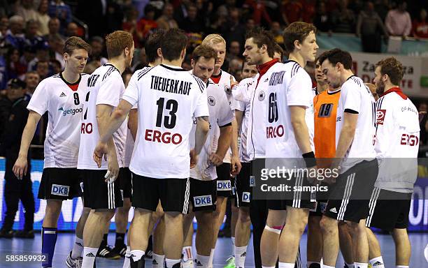 Team Deutschland enttäuscht Handball Männer Weltmeisterschaft Viertelfinale : Spanien - Deutschland mens ihf handball worldchampionchip quarterfinal...