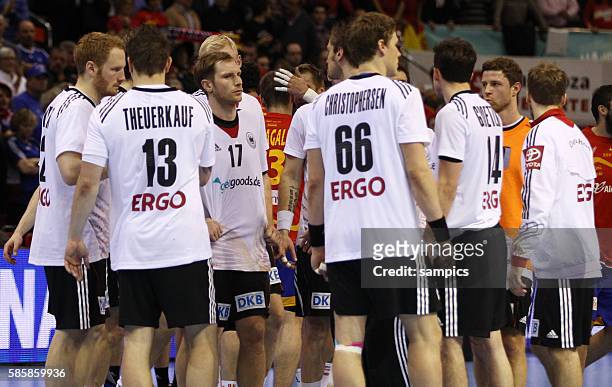 Team Deutschland enttäuscht Handball Männer Weltmeisterschaft Viertelfinale : Spanien - Deutschland mens ihf handball worldchampionchip quarterfinal...