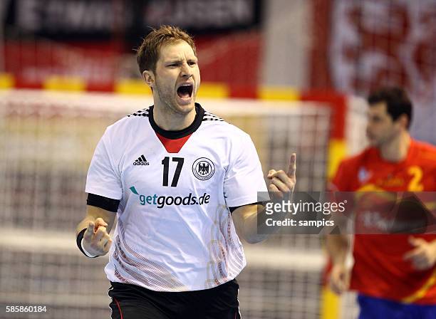 Steffen Weinhold Handball Männer Weltmeisterschaft Viertelfinale : Spanien - Deutschland mens ihf handball worldchampionchip quarterfinal Spain -...