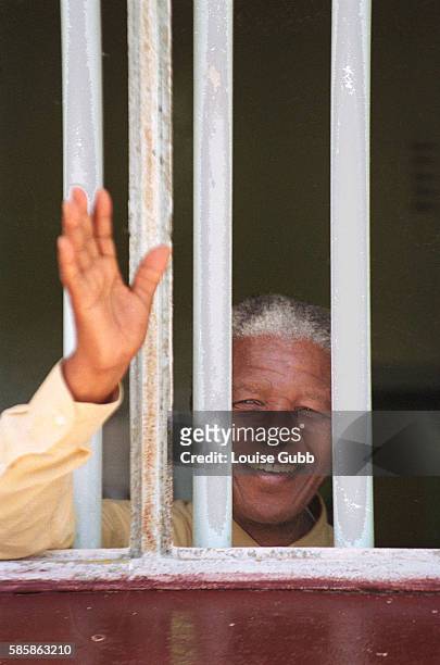 Nelson Mandela revisited the cell at Robben Island prison in 1994, where he was jailed for more than two decades. Currently, his optimistically...