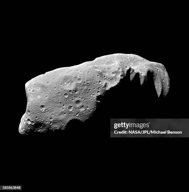 view of asteroid 243 ida - asteroid stock pictures, royalty-free photos & images