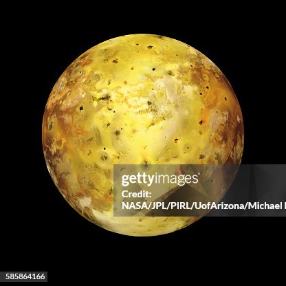 Volcanic landscape of Jupiter's moon Io