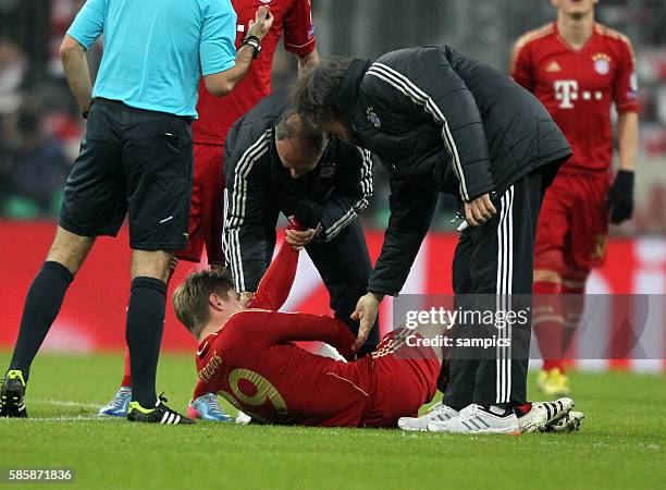 Toni KROOS FC Bayern München verletzt Viertelfinale FC Bayern München - Juventus Turin UEFA Fussball Championsleague 2012 / 2013