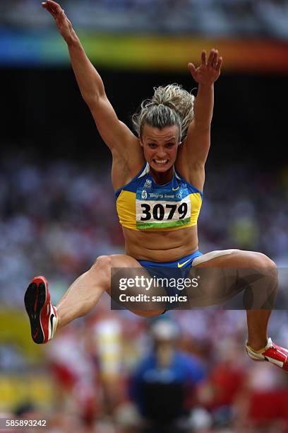 Olympiasiegerin Nataliia Dobrynska UKR Leichtathletik Siebenkampf Frauen Olympische Sommerspiele 2008 in Peking olympic summer games in Beijing 2008