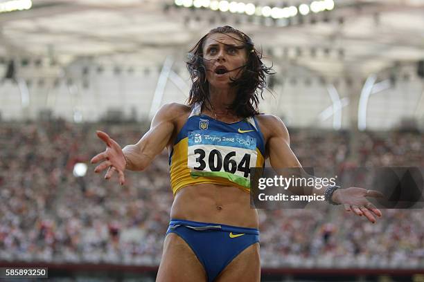 Lyudmila Blonska UKR Silber Leichtathletik Siebenkampf Frauen Olympische Sommerspiele 2008 in Peking olympic summer games in Beijing 2008