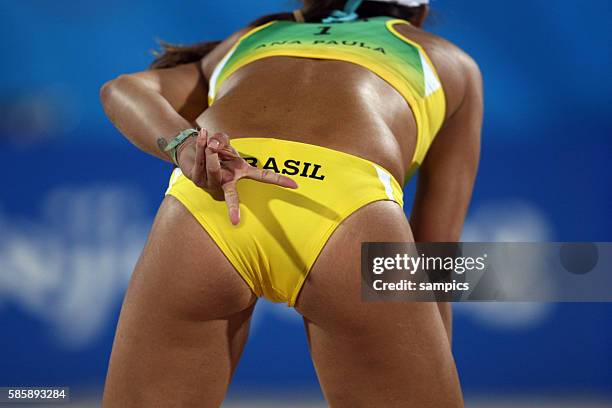 Ana Paula CONELLY during the Beach Volleyball match Brazil vs. Germany.