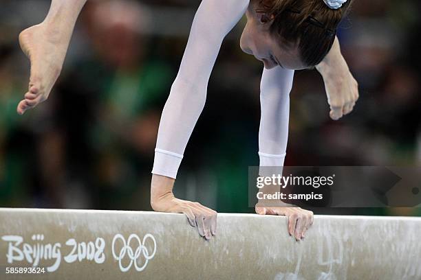 Lia Parolari am Schwebebalken Olympische Sommerspiele in Beijing 2008 : Turnen Frauen Mehrkampf Finale