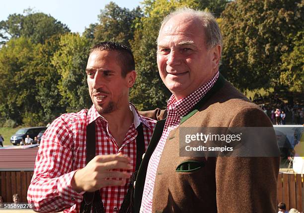 Frank RIBERY FC Bayern Munchen und Präsident FC Bayern Munchen Uli Hoeness Oktoberfestbesuch des FC Bayern Munchen