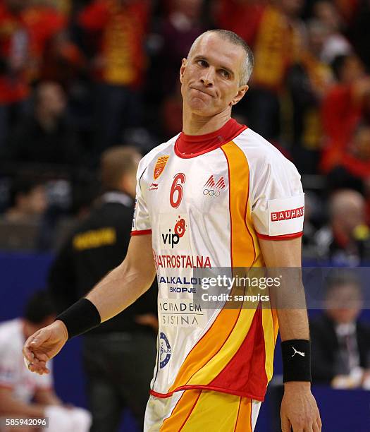 Stevche ALUSHOVSKI Handball Männer Europameisterschaft 2012 Hauptrunde : Polen - Mazedonien 10 th mens european championchip in Serbia mainround...