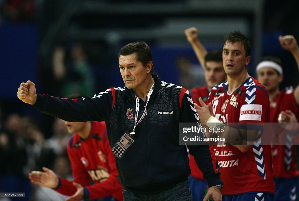 Momir Rnic Veselin VUKOVIC , coach Serbien , re. Momir ILIC Handball Männer ...