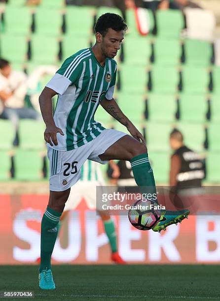 Rio Ave FCÕs defender Roderick Miranda in action during the UEFA Europa League Qualifications Semi-Finals 2nd Leg match between Rio Ave FC and Slavia...
