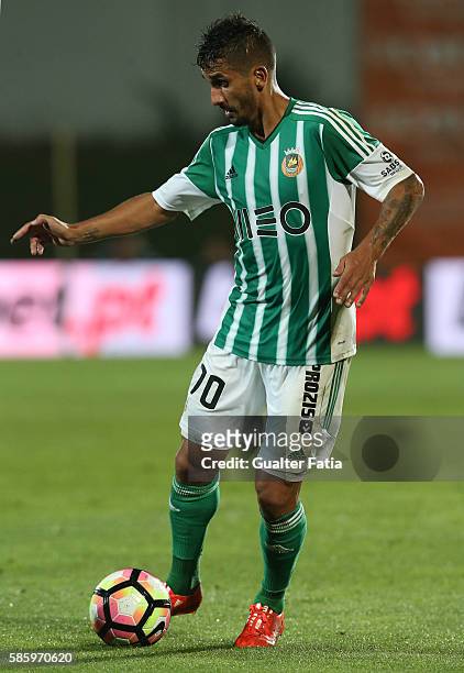 Rio Ave FCÕs midfielder Ruben Ribeiro in action during the UEFA Europa League Qualifications Semi-Finals 2nd Leg match between Rio Ave FC and Slavia...