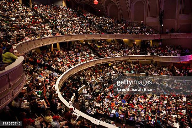 Republican Presidential candidate Donald Trump speaks at the Merrill Auditorium on August 4, 2016 in Portland, Maine.