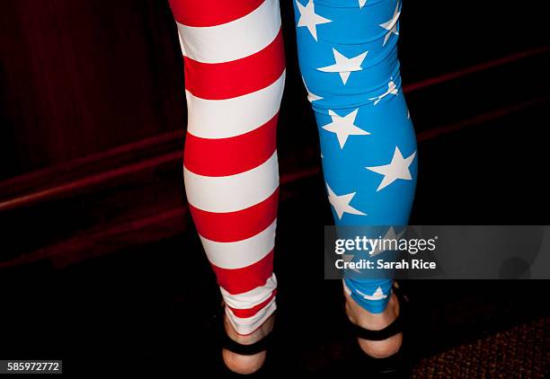 Supporter of Republican Presidential candidate Donald Trump before his speech at the Merrill Auditorium on August 4, 2016 in Portland, Maine.