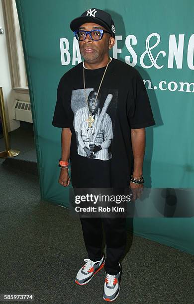 Spike Lee promotes the 'She's Gotta Have It' Notebook at Barnes & Noble Union Square on August 4, 2016 in New York City.